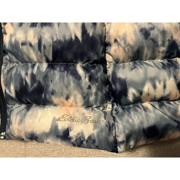 Eddie Bauer 80% Down Vest Women’s Size 2XL Tie Dye Puffer Full Zip Insulated - Picture 2 of 11